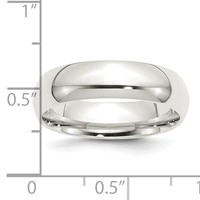 Sterling Silver 6mm Comfort Fit Band - Size 4 view 4