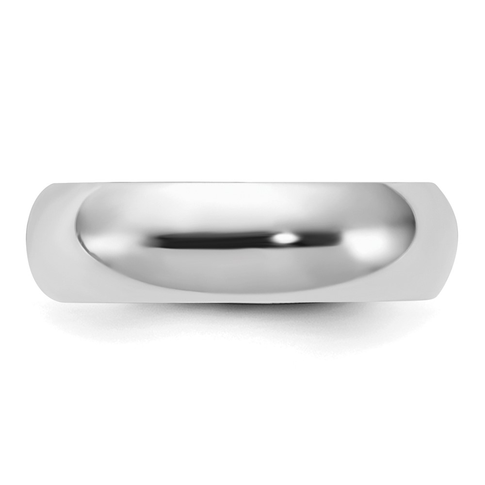 Sterling Silver Rhodium-plated 6mm Comfort Fit Size 11 Band (QCF060RH-11)