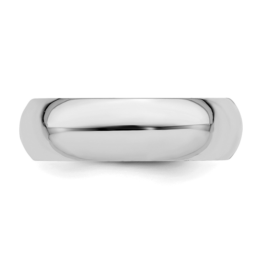 Sterling Silver Rhodium-plated 6mm Comfort Fit Size 12 Band (QCF060RH-12)