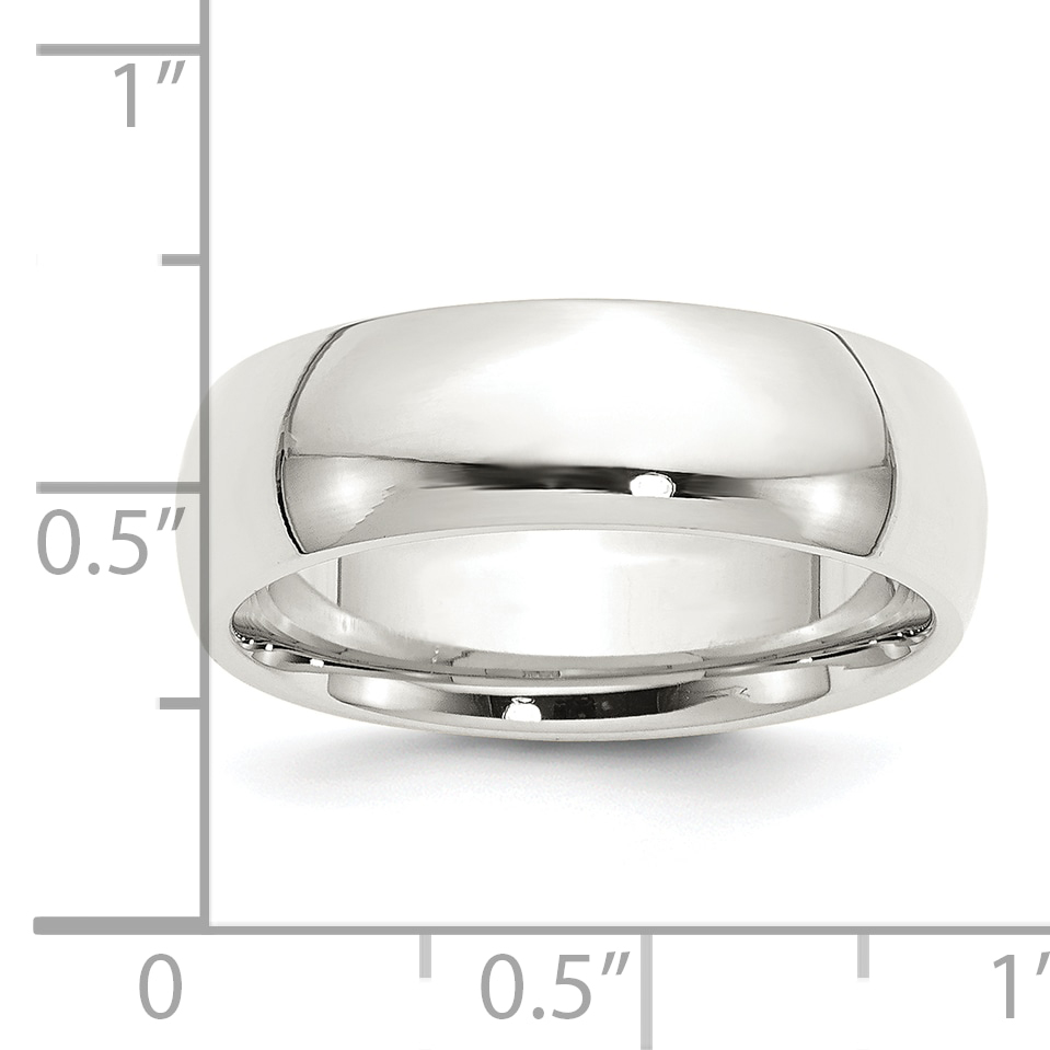 Silver 7mm Comfort Fit Size 12.5 Band QCF070