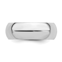 Sterling Silver Rhodium-plated 7mm Comfort Fit Band view 3