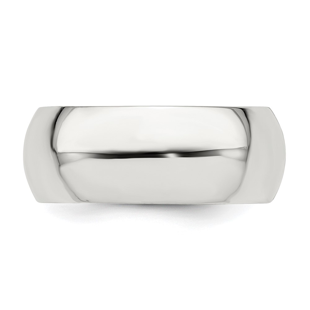 Sterling Silver 8mm Comfort Fit Size 10.5 Band (QCF080-10.5)