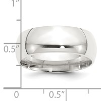 Sterling Silver 8mm Comfort Fit Band view 3