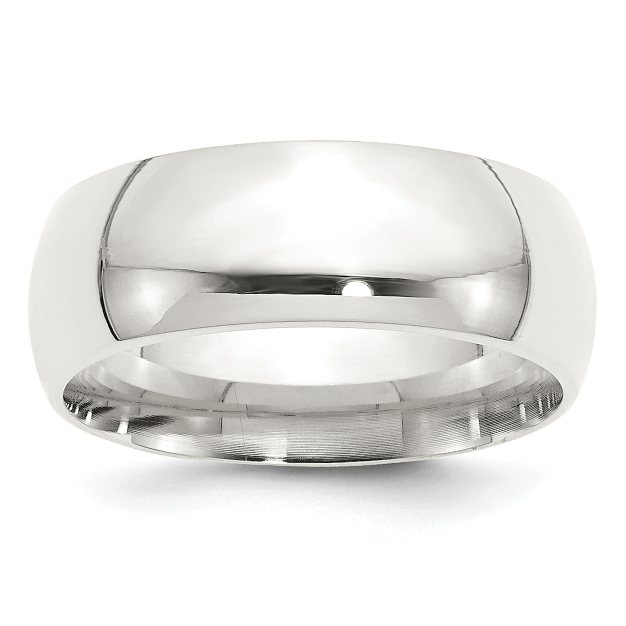 Sterling Silver 8mm Comfort Fit Size 12.5 Band (QCF080-12.5)