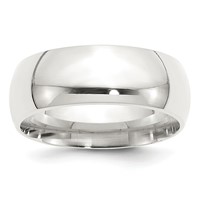 Sterling Silver 8mm Comfort Fit Band view 1