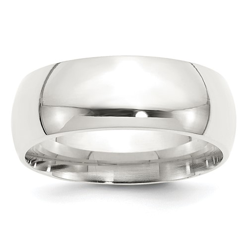 Sterling Silver 8mm Comfort Fit Band, Size 4