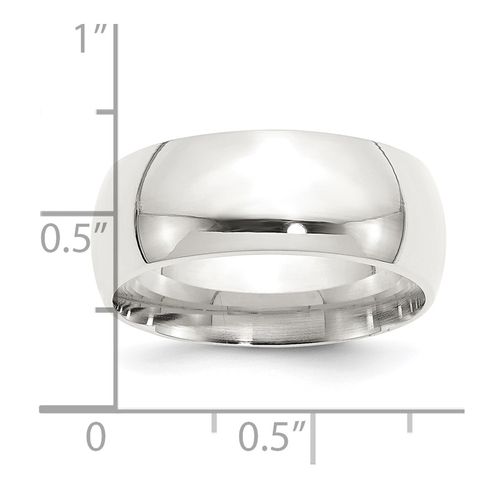 Sterling Silver 9mm Comfort Fit Size 7 Band (QCF090-7)