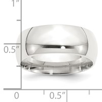 Sterling Silver 9mm Comfort Fit Band - Size 5 view 3