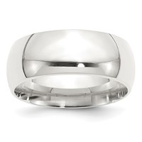 Sterling Silver 9mm Comfort Fit Band - Size 5 view 1