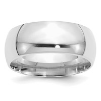 Sterling Silver Rhodium-plated 9mm Comfort Fit Band view 1