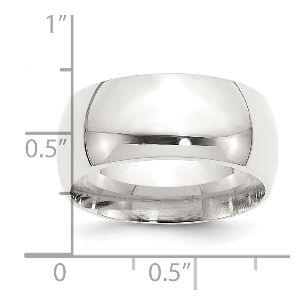Sterling Silver 10mm Comfort Fit Size 9 Band (QCF100A-9)