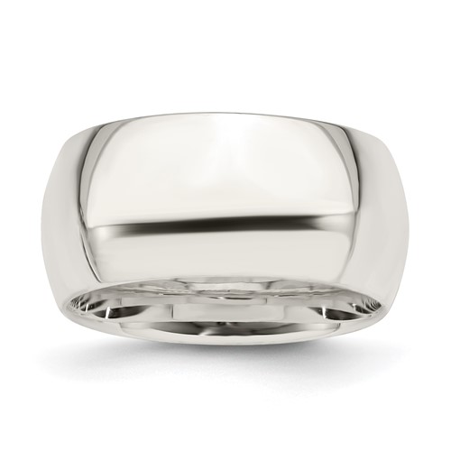 Sterling Silver 10mm Comfort Fit Size 11.5 Band