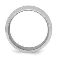 Sterling Silver Rhodium-plated 10mm Comfort Fit Band view 2