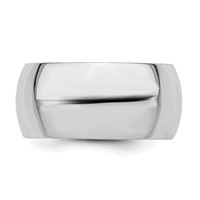 Sterling Silver Rhodium-plated 10mm Comfort Fit Band view 3