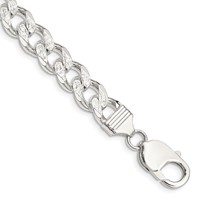 Sterling Silver 9.3mm Pavé Curb Chain view 1