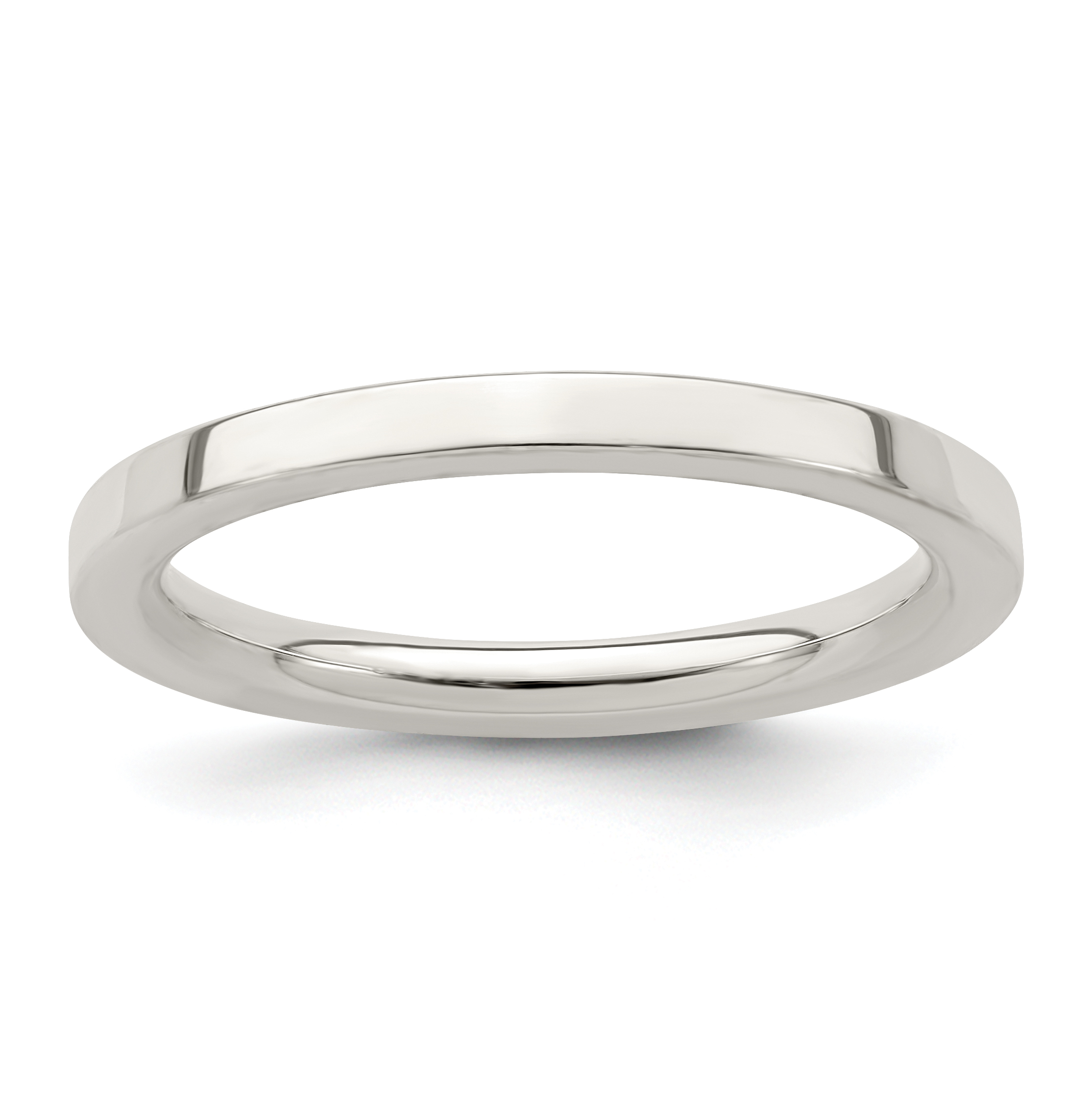 Sterling Silver 2mm Comfort Fit Flat Size 10.5 Band (QCFB020-10.5)