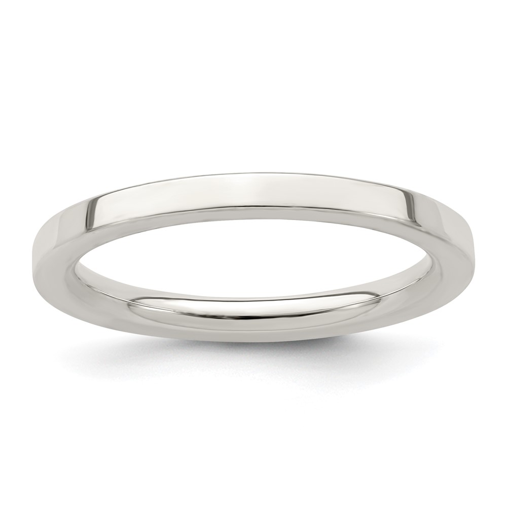 Sterling Silver 2mm Comfort Fit Flat Size 10.5 Band (QCFB020-10.5)