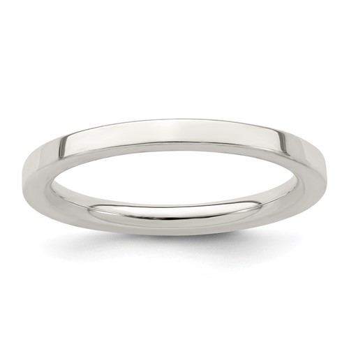 Sterling Silver 2mm Comfort Fit Flat Band, Size 4