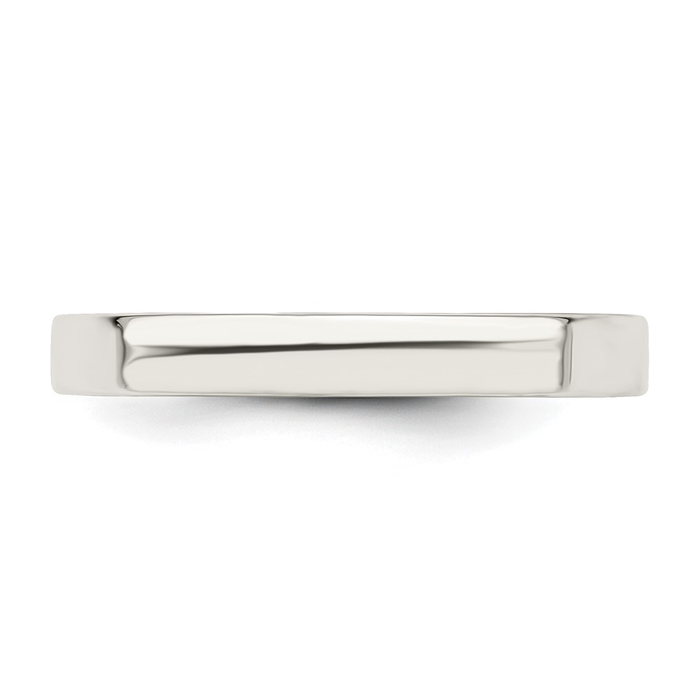 Sterling Silver 3mm Comfort Fit Flat Size 8 Band (QCFB030-8)