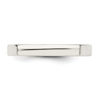 Sterling Silver 3mm Comfort Fit Flat Band view 4