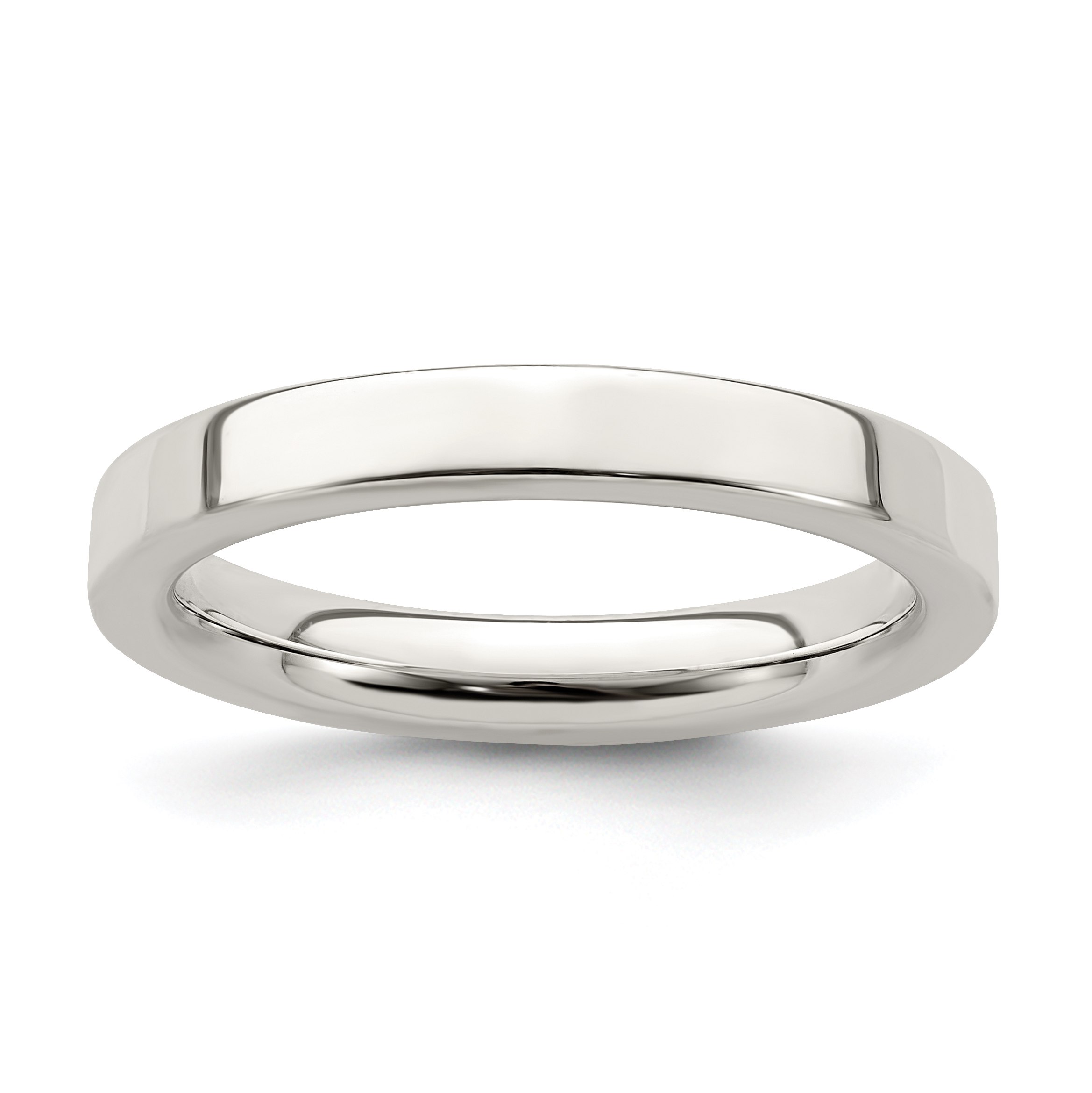 Sterling Silver 3mm Comfort Fit Flat Size 7 Band (QCFB030-7)