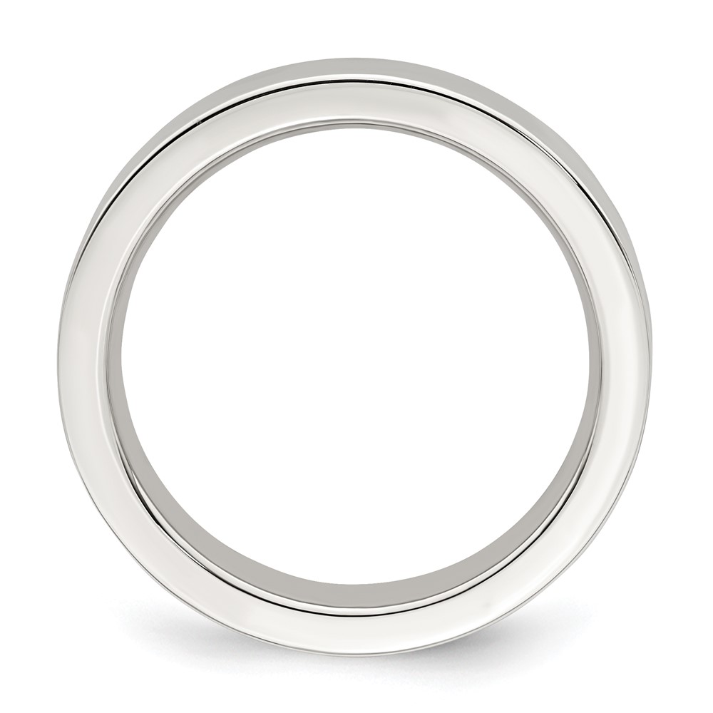 Sterling Silver 4mm Comfort Fit Flat Size 4 Band (QCFB040-4)