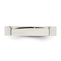 Sterling Silver 4mm Comfort Fit Flat Band view 4