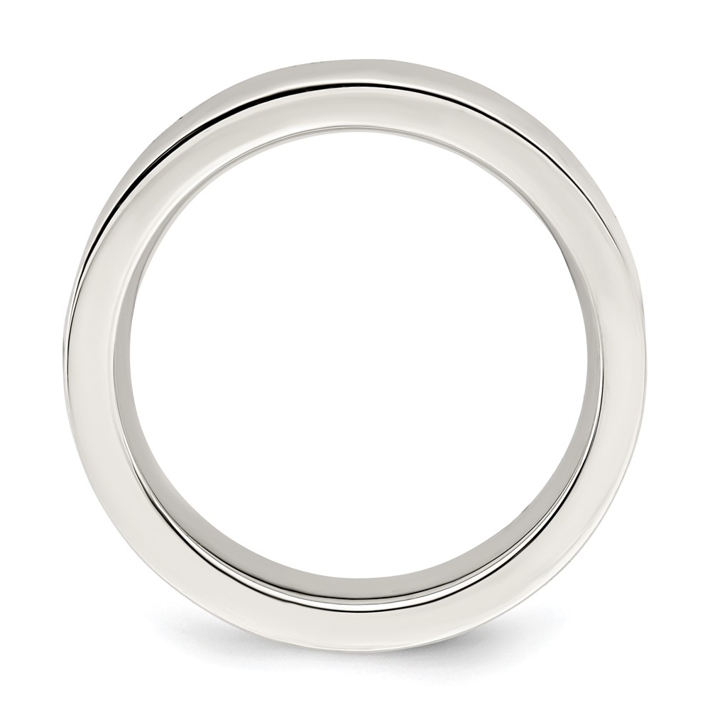 Sterling Silver 5mm Comfort Fit Flat Size 7.5 Band (QCFB050-7.5)