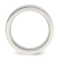 Sterling Silver 5mm Comfort Fit Flat Band view 2