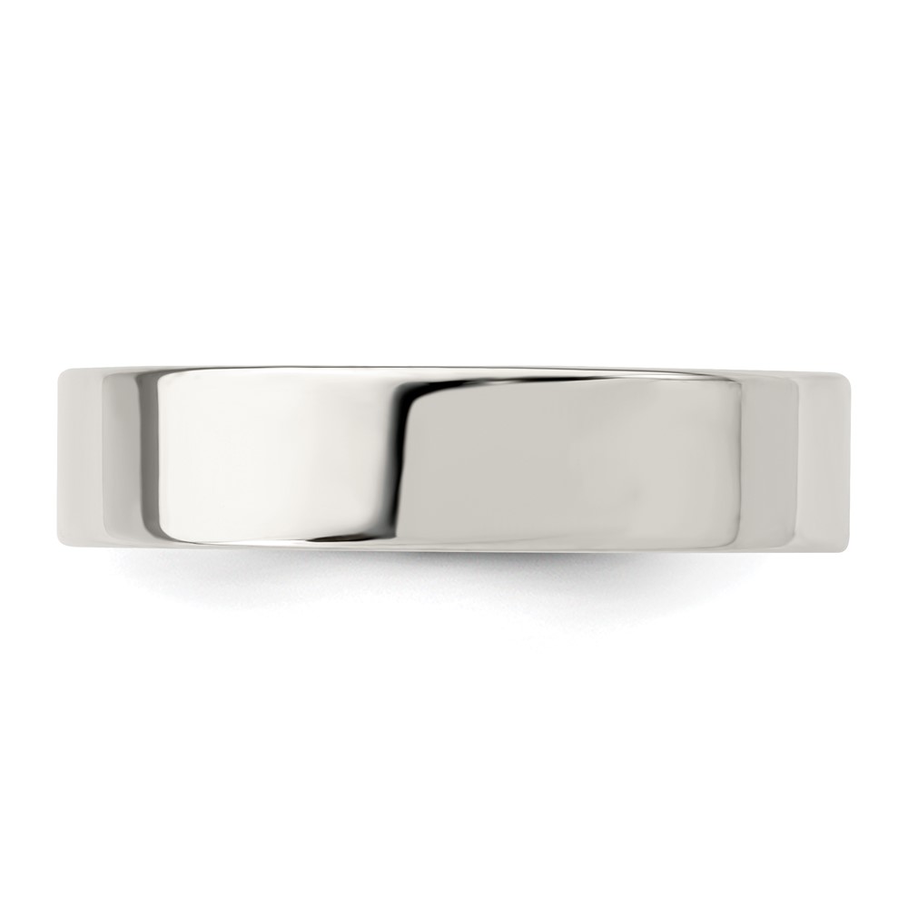 Sterling Silver 5mm Comfort Fit Flat Size 7.5 Band (QCFB050-7.5)