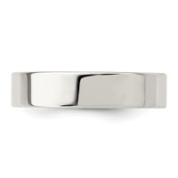 Sterling Silver 5mm Comfort Fit Flat Band view 4