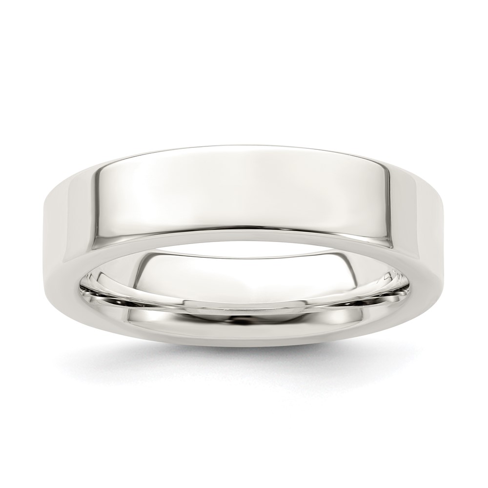 Sterling Silver 5mm Comfort Fit Flat Size 10 Band (QCFB050-10)