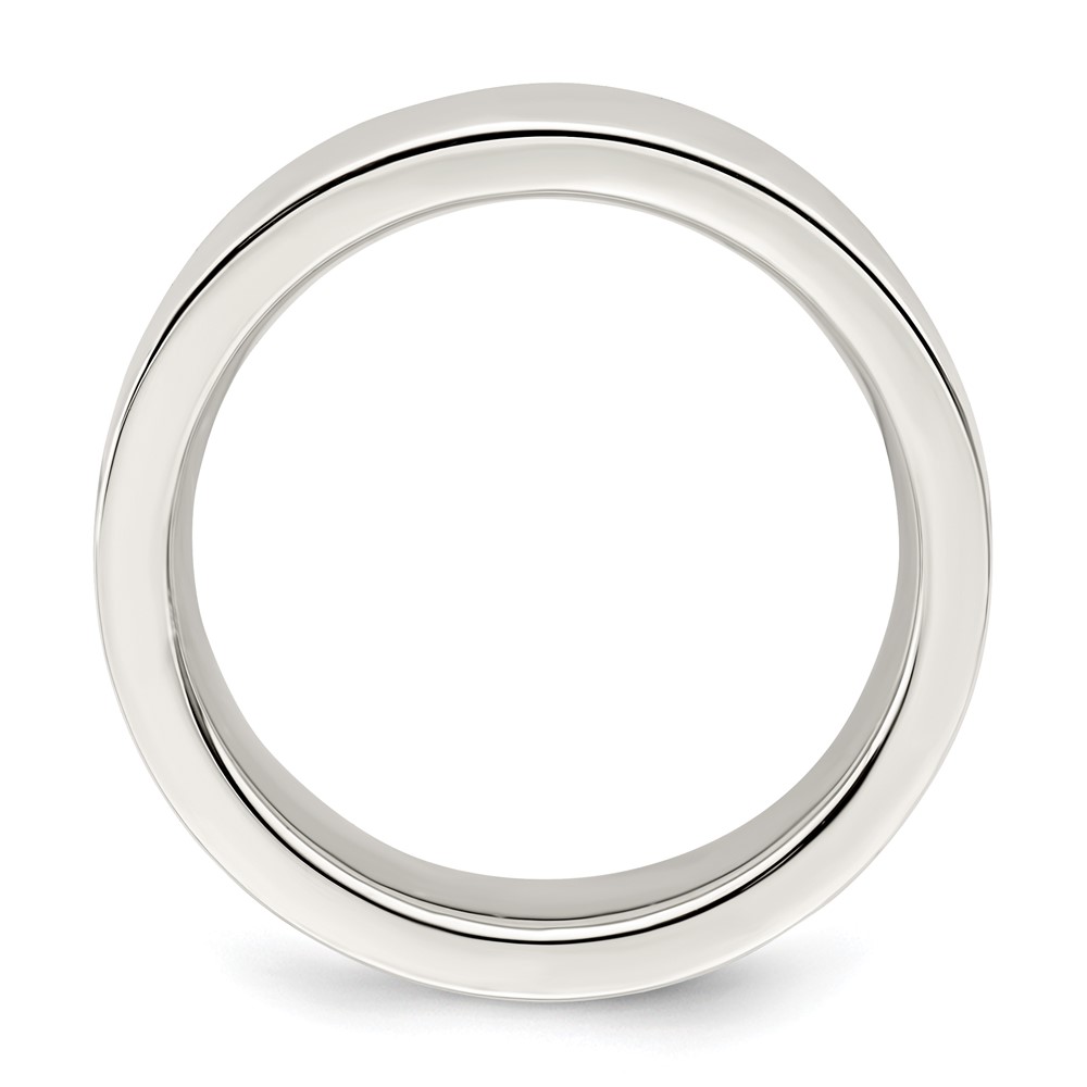 Sterling Silver 6mm Comfort Fit Flat Size 13 Band (QCFB060-13)