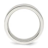 Sterling Silver 6mm Comfort Fit Flat Band - Size 4 view 2