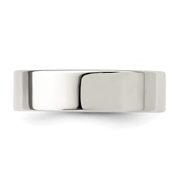 Sterling Silver 6mm Comfort Fit Flat Band - Size 4 view 4