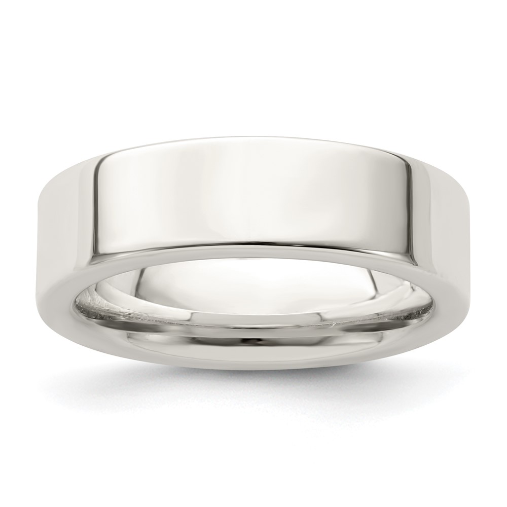 Sterling Silver 6mm Comfort Fit Flat Size 11 Band (QCFB060-11)