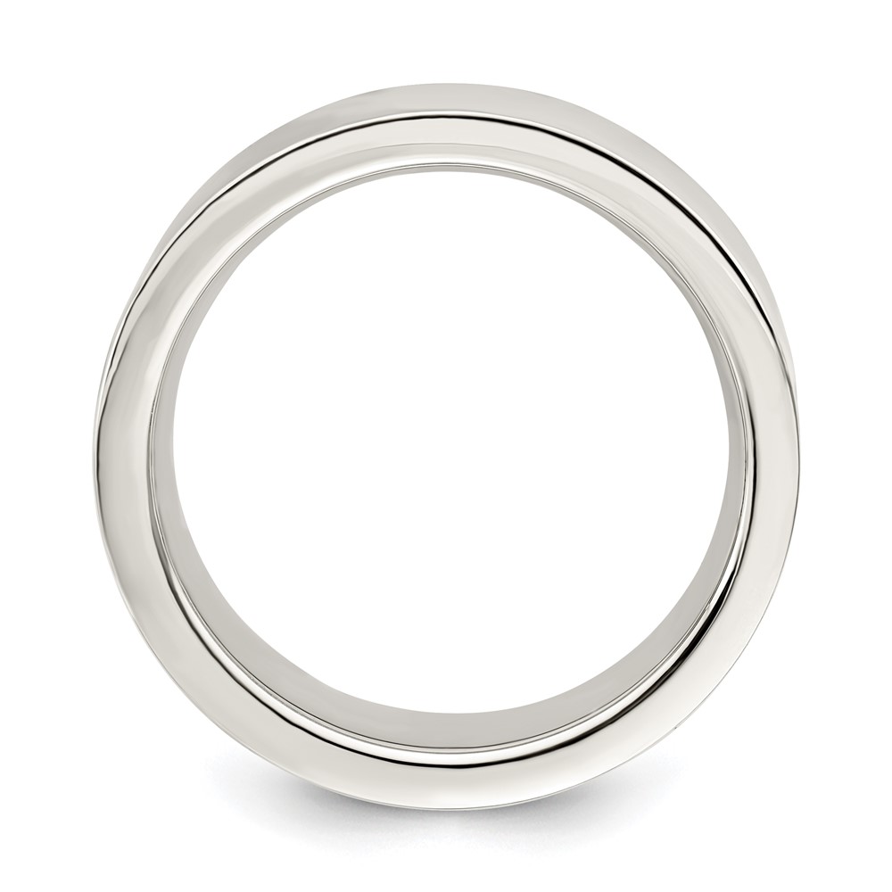 Sterling Silver 7mm Comfort Fit Flat Size 6 Band (QCFB070-6)