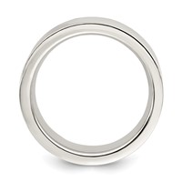 Sterling Silver 7mm Comfort Fit Flat Band view 2