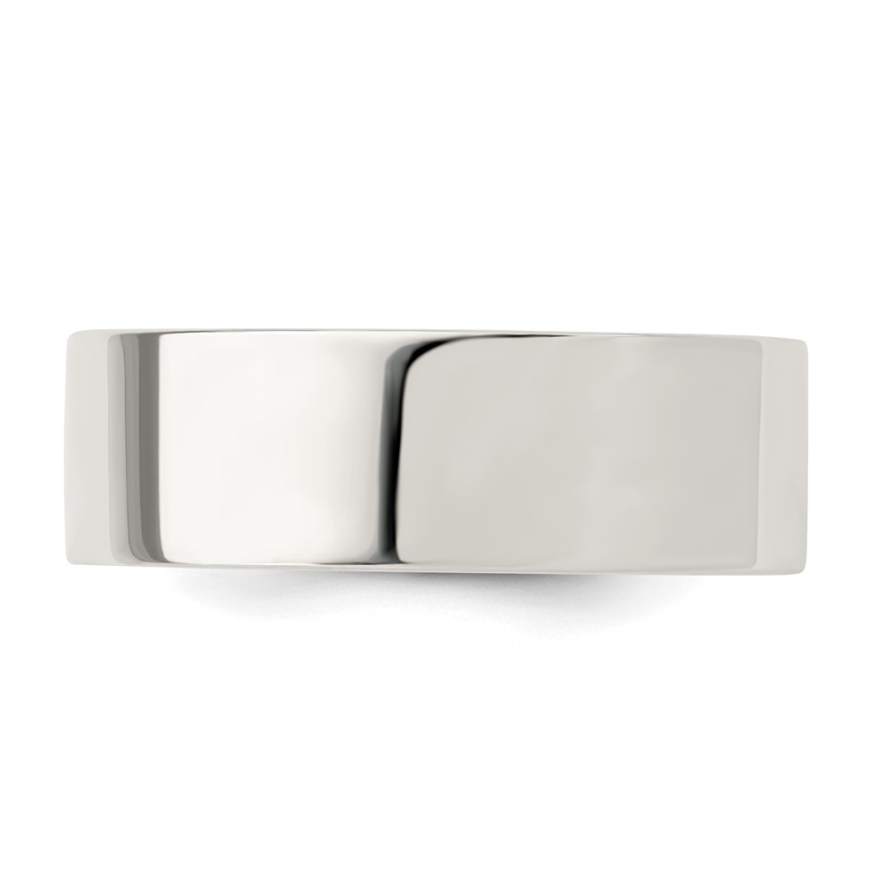 Sterling Silver 7mm Comfort Fit Flat Size 6 Band (QCFB070-6)