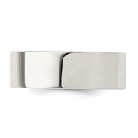 Sterling Silver 7mm Comfort Fit Flat Band view 4
