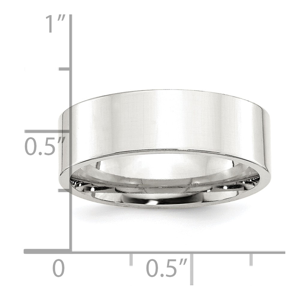 Sterling Silver 7mm Comfort Fit Flat Size 6 Band (QCFB070-6)
