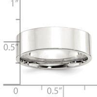 Sterling Silver 7mm Comfort Fit Flat Band view 3