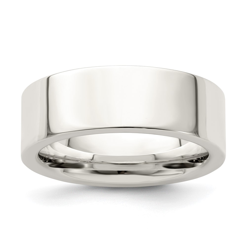 Sterling Silver 7mm Comfort Fit Flat Size 9.5 Band (QCFB070-9.5)