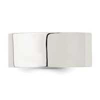 Sterling Silver 9mm Comfort Fit Flat Band view 4