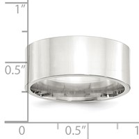 Sterling Silver 9mm Comfort Fit Flat Band view 3