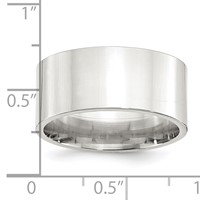 Sterling Silver 10mm Comfort Fit Flat Band view 3