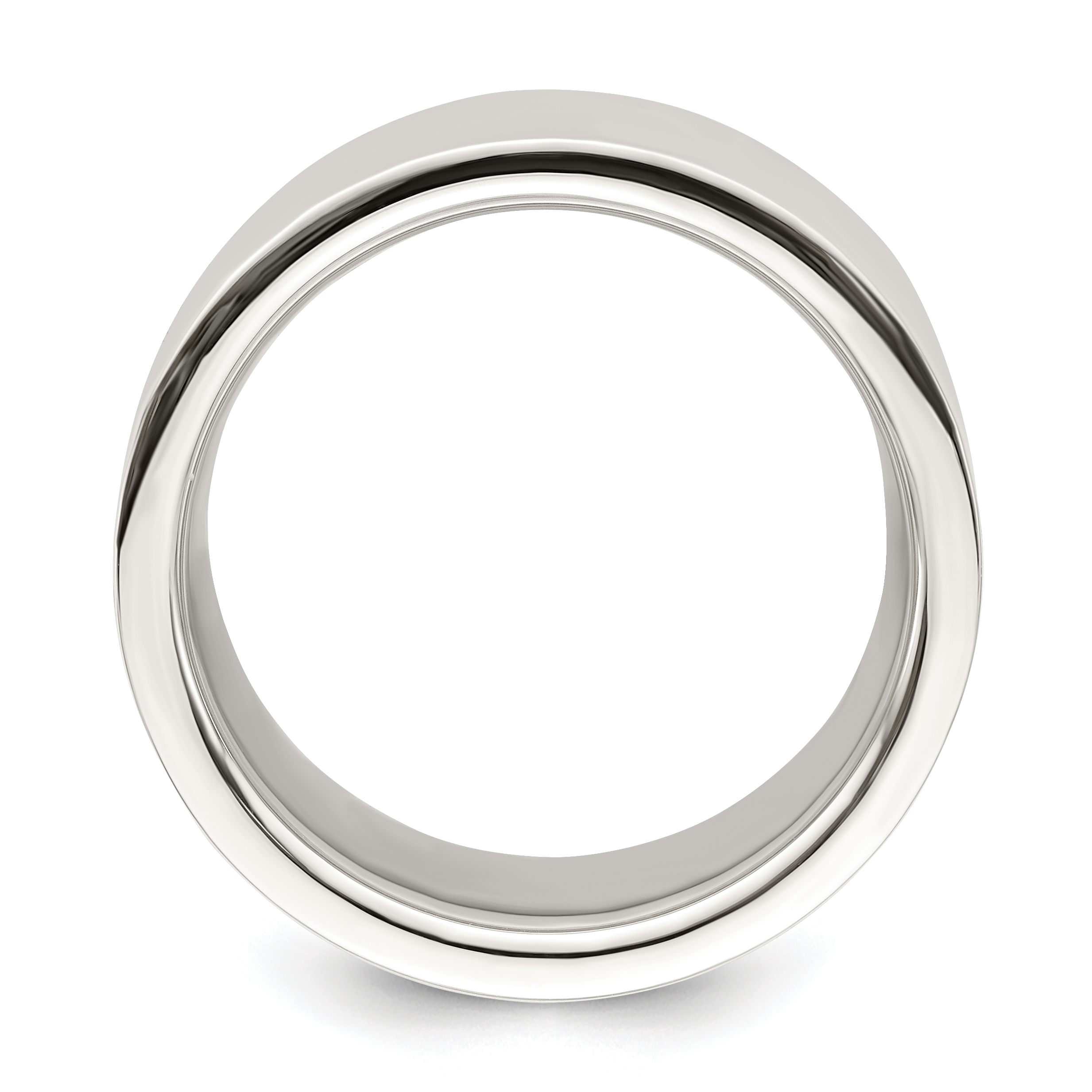 Silver 12mm Comfort Fit Flat Size 5 Band QCFB120