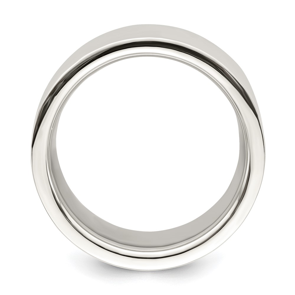 Sterling Silver 12mm Comfort Fit Flat Size 12.5 Band (QCFB120-12.5)