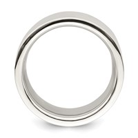 Sterling Silver 12mm Comfort Fit Flat Size 5 Band view 2