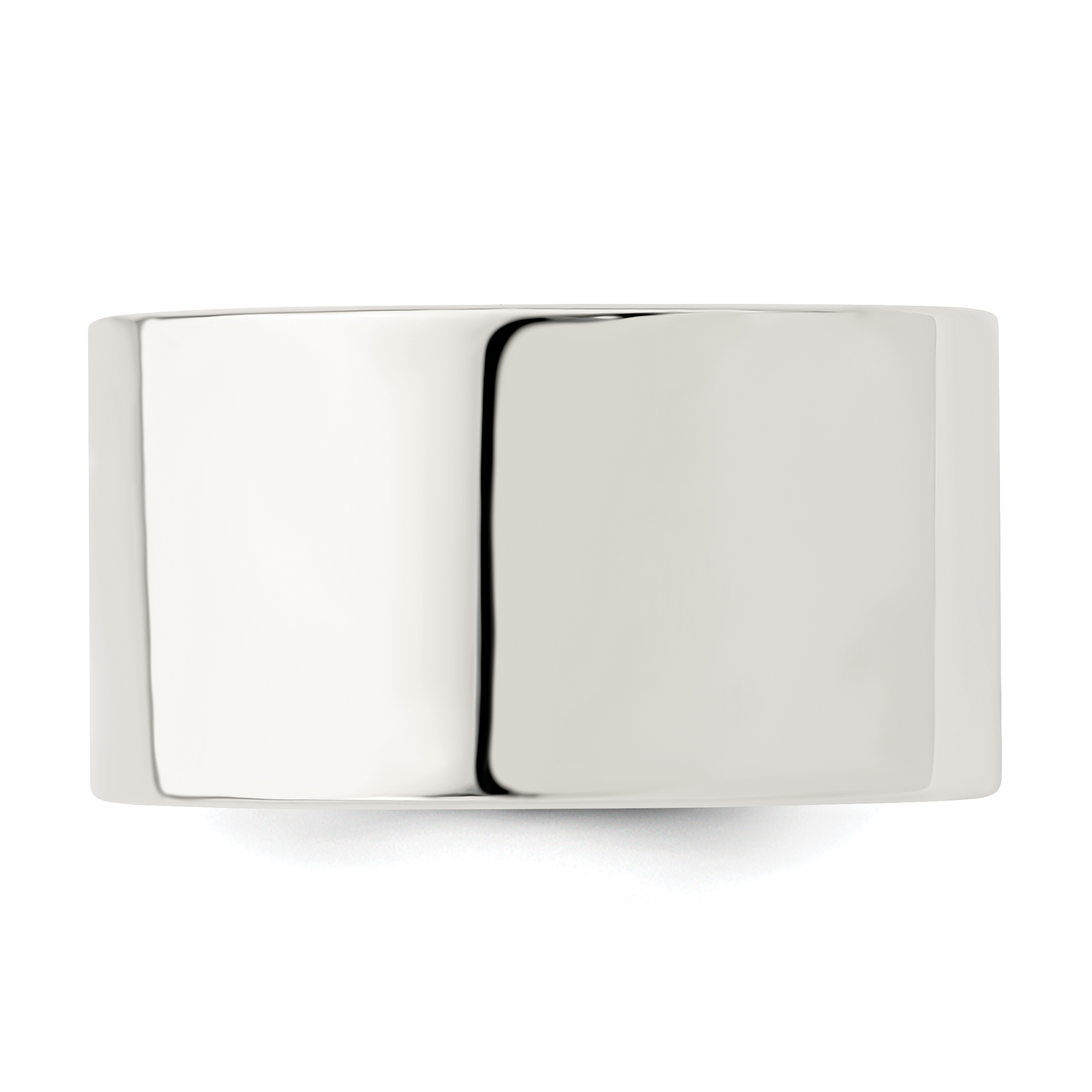 Silver 12mm Comfort Fit Flat Size 5 Band QCFB120